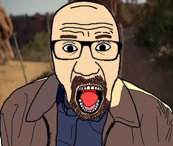 File:15596 - beard breaking bad brown hair bryan cranston clothes glasses irl background open mouth soyjak variant el perro rabioso walter white white skin.png