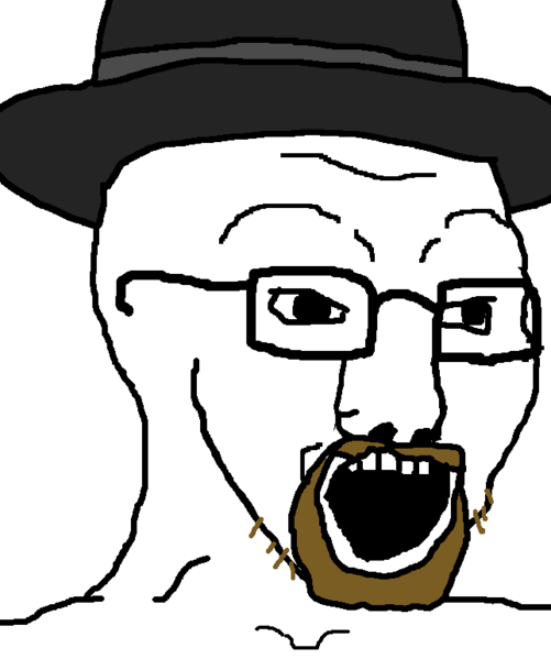 File:15352 - beard breaking bad bryan cranston clothes glasses hat open mouth soyjak variant classic soyjak walter white.png