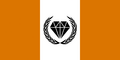 The flag of the New Frootist Order. The orange color used in the flag is the same shade as froot's tripcode, whereas the gem in the middle is evocative of a gaping soyjak mouth and the laurel surrounding it represents stubble.